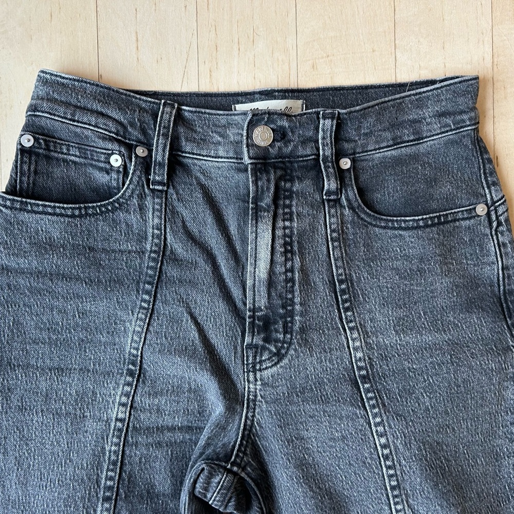 Madewell The Perfect Vintage Straight Jean in Meaford Wash: Seamed Edition Sz 26 - Picture 11 of 16